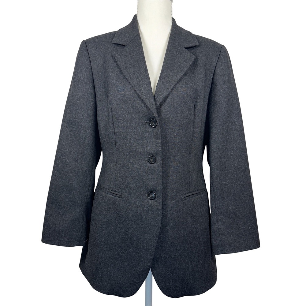 Vintage United Colors of Benetton Womens Pure Wool Blazer Made in Italy Size 40